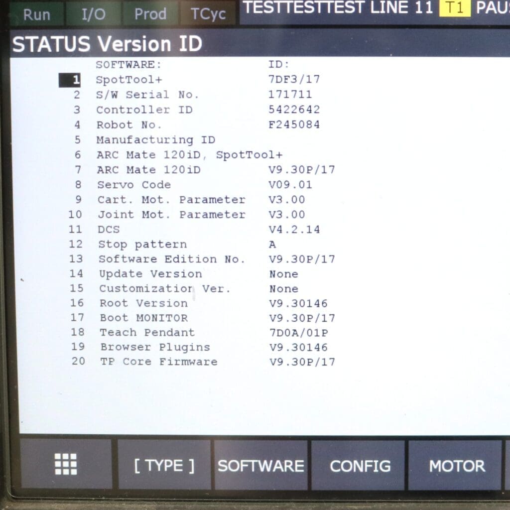 FANUC R30iB plus teach pendant under power software options list
