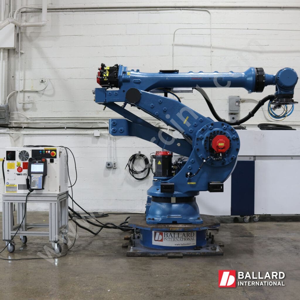 FANUC complete robot system used industrial robot M-900iB/330L with dress package, r-30iB plus controller and teach pendant under power