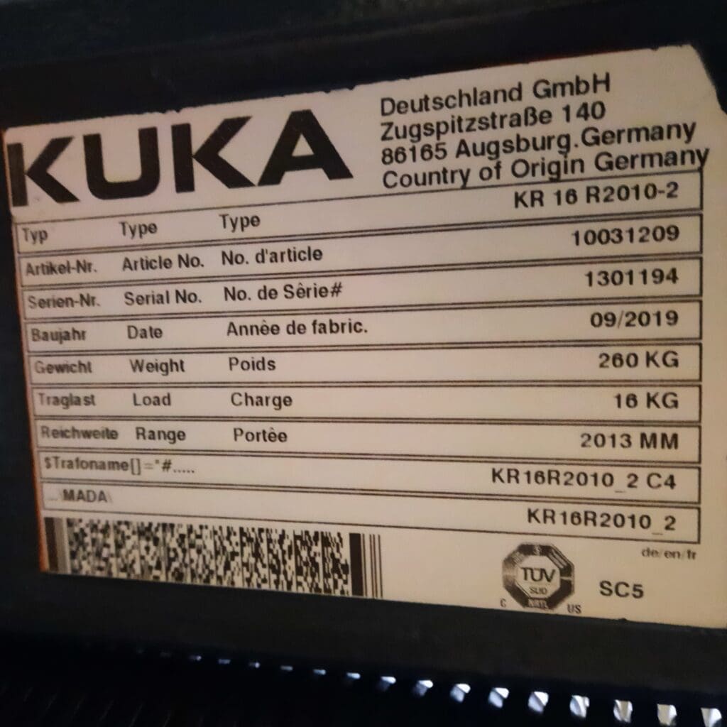 KUKA KR 16 R2010-2 New Industrial Robot with KRC4 Controller complete system 1301194
