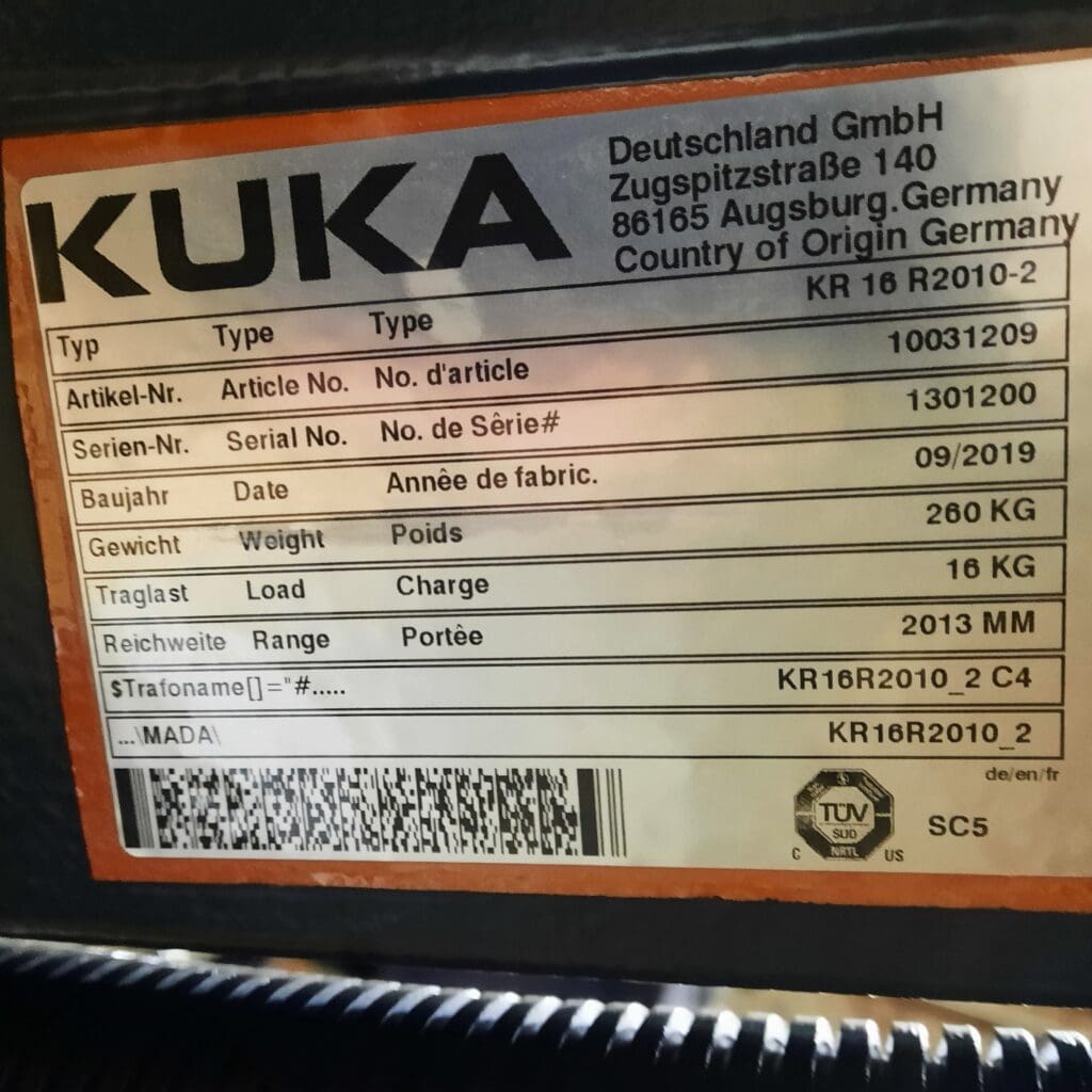 KUKA KR 16 R2010-2 New Industrial Robot with KRC4 Controller complete system 1301200