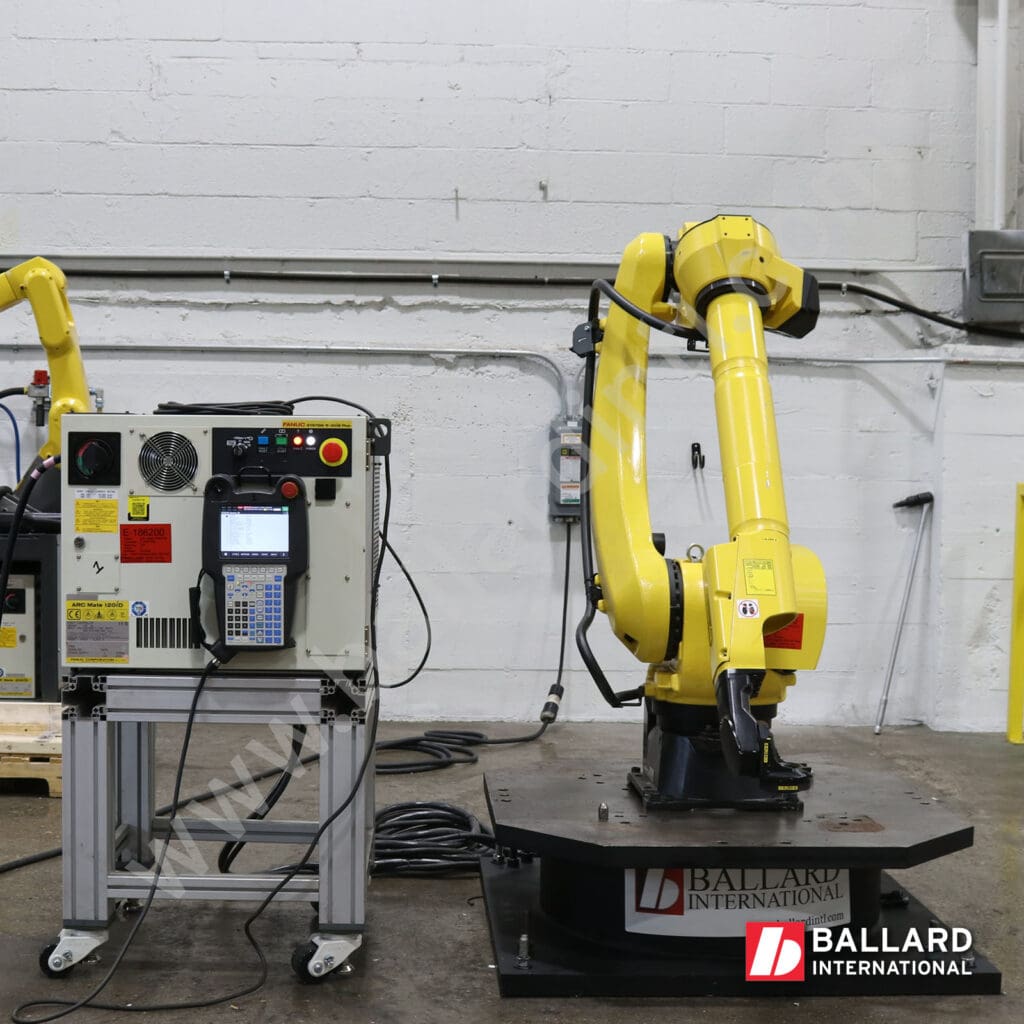 FANUC Arc Mate 120iD/12L New Industrial Robot complete system zero hours with R30iB Mate Plus Controller and teach pendant under power E186200