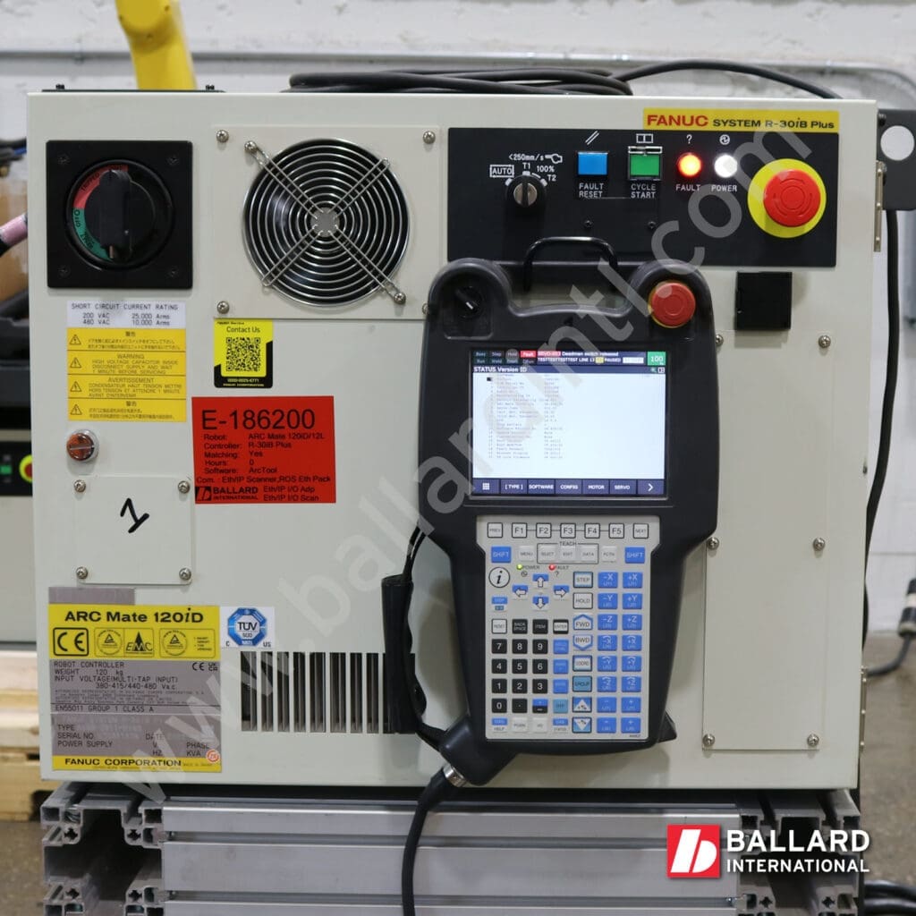 FANUC R30iB Plus Controller and teach pendant complete robot system new arc welding robot ArcMate 120iD/12L under power E186200