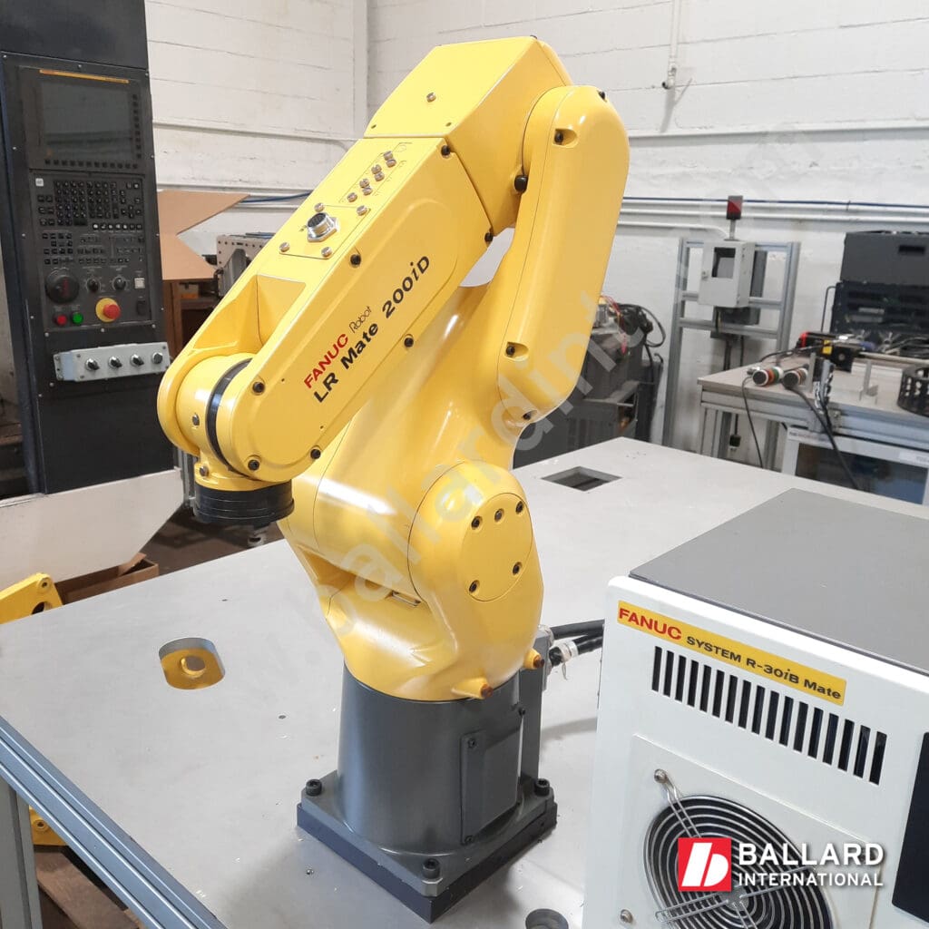 FANUC LR Mate 200iD used industrial robot compact 6 axis small payload complete system with R30iB Mate Controller and teach pendant F154231
