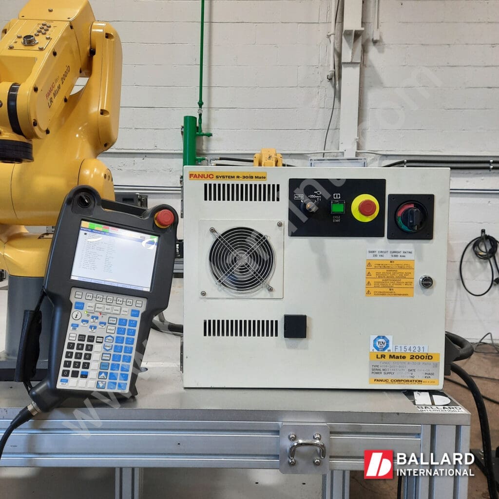FANUC R30iB Mate Controller Cabinet with teach pendant under power complete robot system LR Mate 200iD F154231