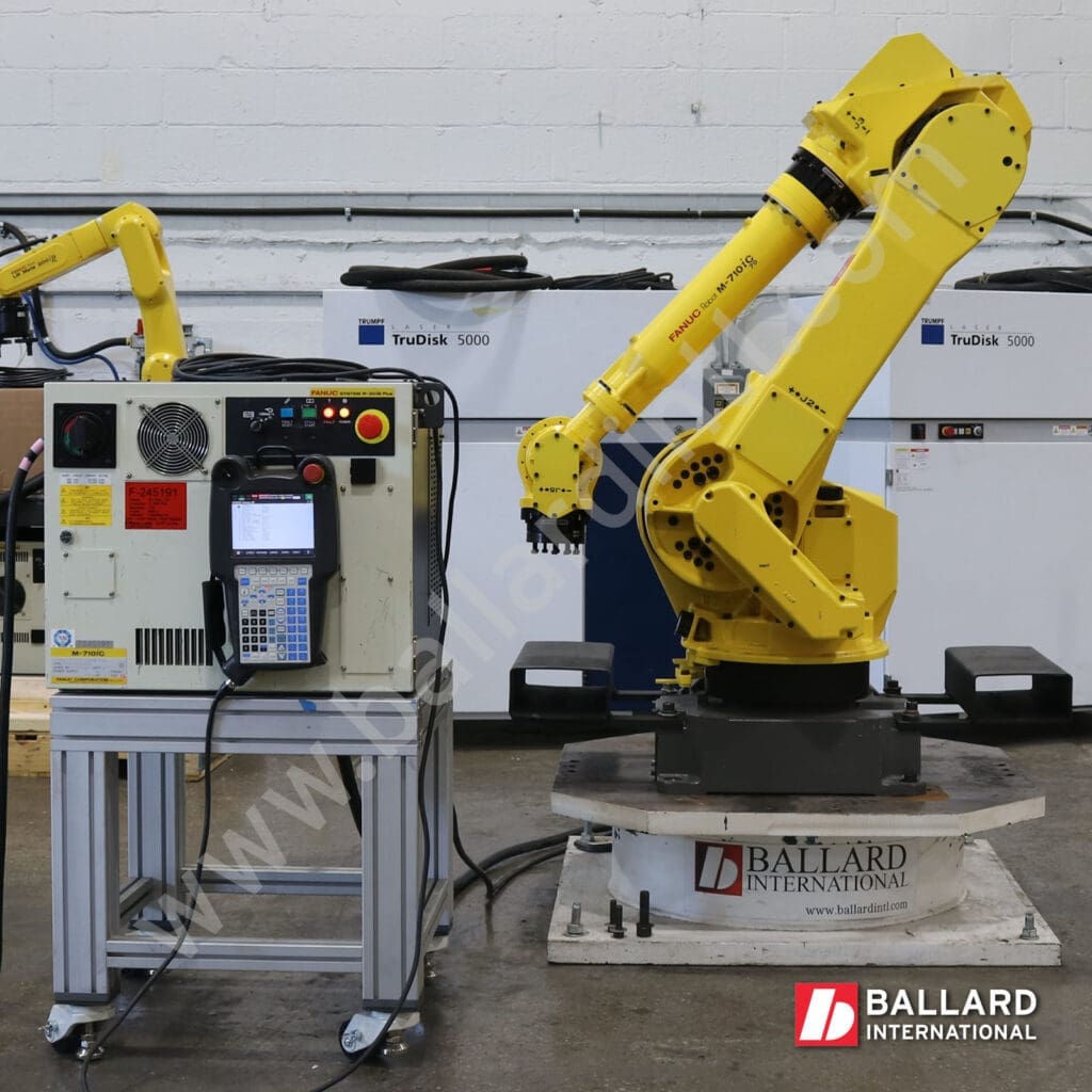 FANUC M-710iC/70 Robot with R30iB Plus Controller left facing view used industrial robot