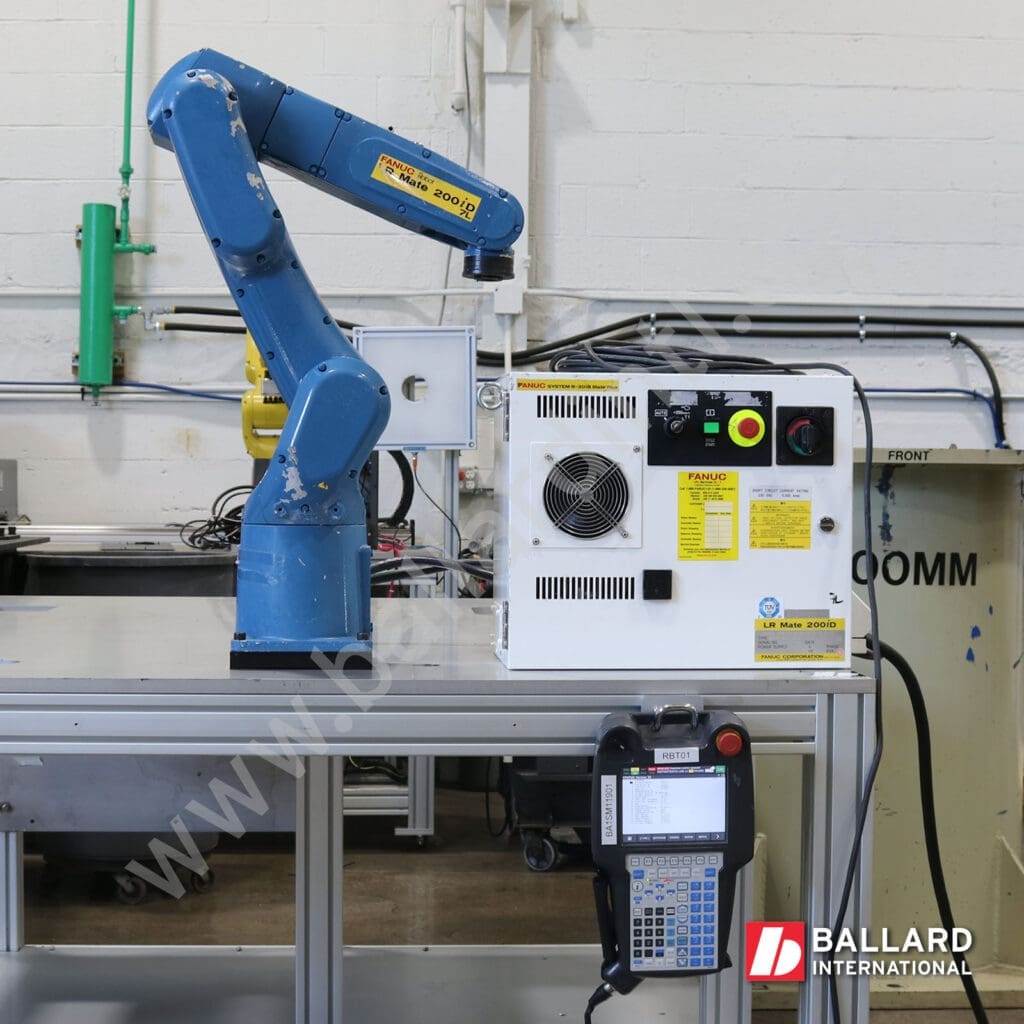 FANUC LR Mate 200iD/7L with R30iB Plus Controller, Used industrial robot right facing