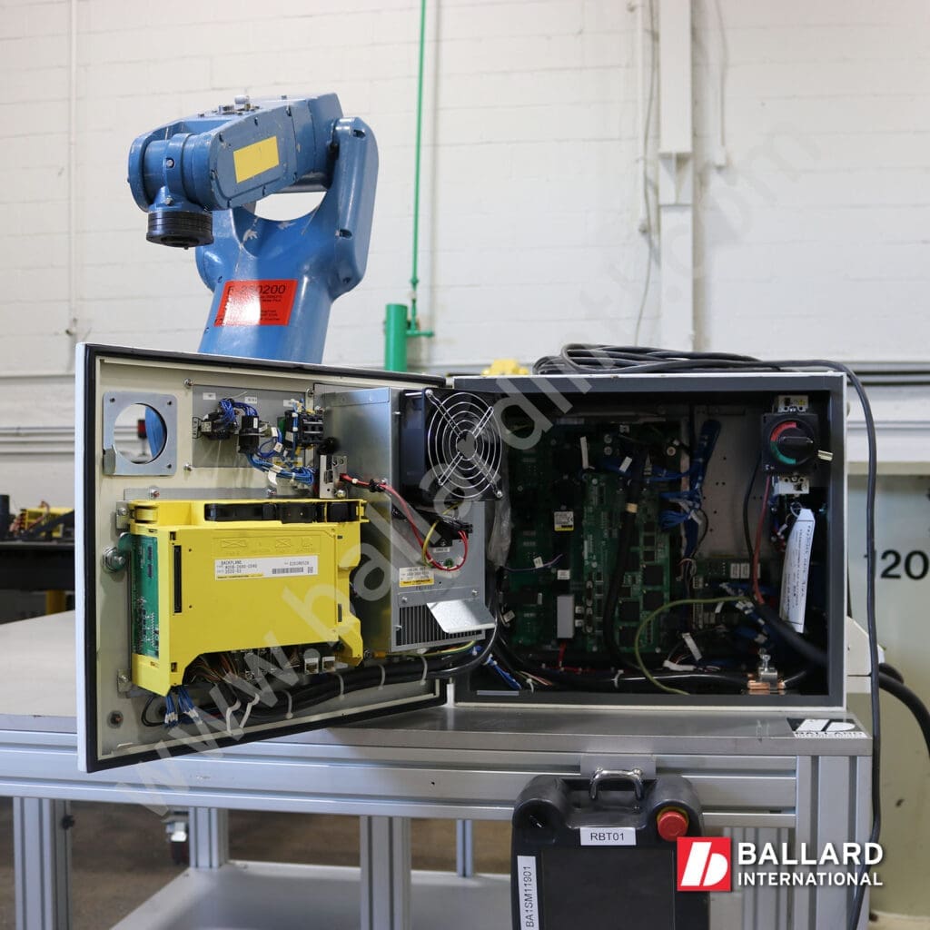 Inside view of FANUC R30iB Mate Plus Controller Cabinet for LR Mate 200iD/7L robot