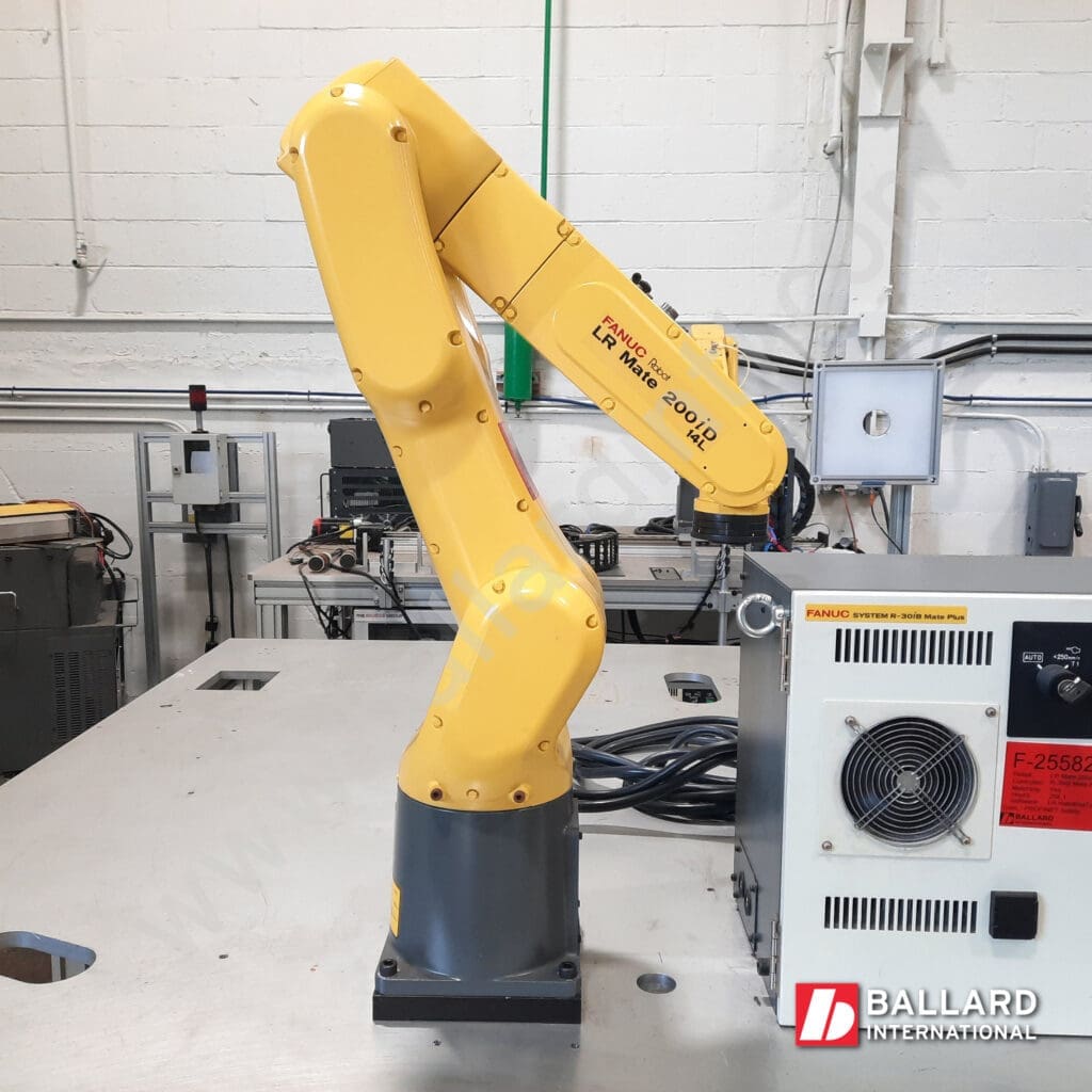FANUC LR Mate 200iD/14L complete used industrial robot system with r30iB Mate plus controller cabinet, cables and teach pendant F255827