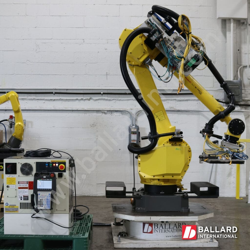 FANUC M-710iC/45M used industrial robot with R30iB Plus Controller, complete system with teach pendant and dress package F257817