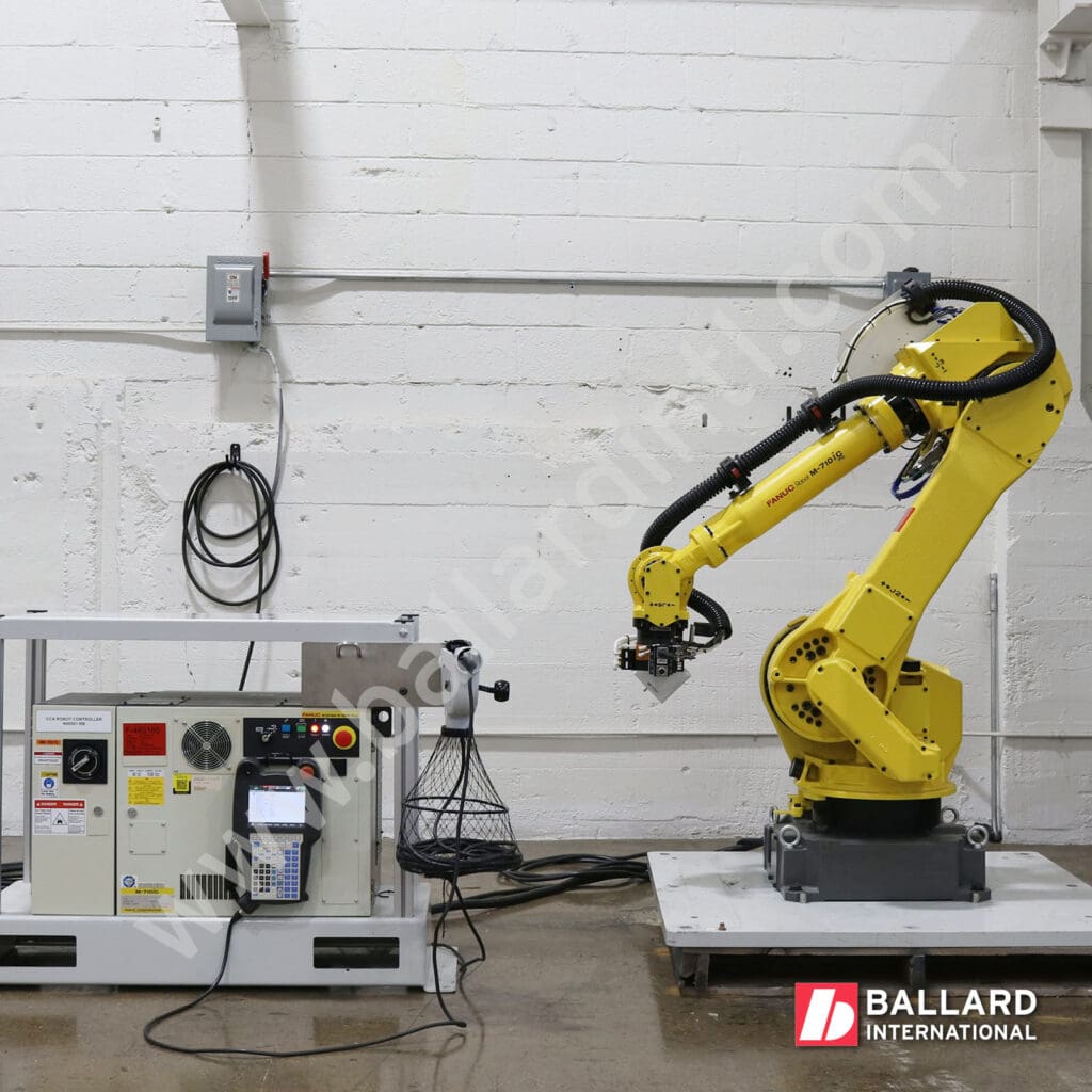 FANUC M-710iC/70 with dress package and R30iB Controller and teach pendant complete used industrial robot system F435185